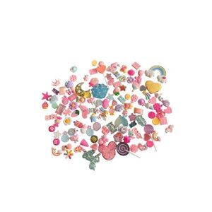 Resin Flatback Pendants 120 Pieces Slime Charms Mixed Candy Cake Candy